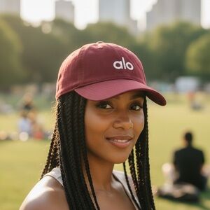 Yoga Athletic wear Maroon Baseball Cap / hat New unisex